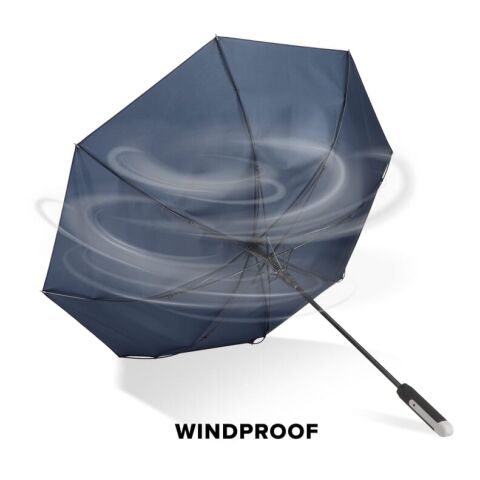 Emerantia 190T Pongee 23" Parapluie Stick Auto open Bleu foncé | sans marquage | non disponible | non disponible