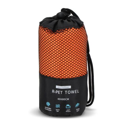 Serviette R-PET Quick Dry 40 × 80 cm avec pochette, sublimation. Orange | sans marquage | non disponible | non disponible