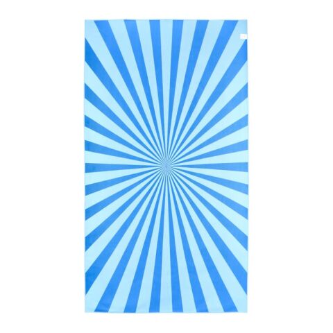 Serviette de plage R-PET à séchage rapide 100 × 180 cm, sublimation Bleu / Blanc