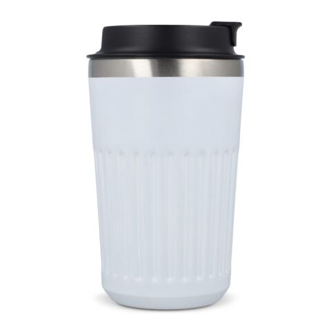 Thermos à café à emporter en acier inoxydable recyclé, 400 ml Blanc