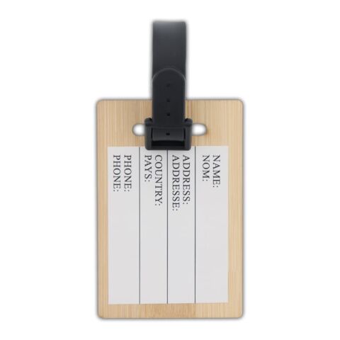 Etiquette de bagage en bambou Nature | sans marquage | non disponible | non disponible | non disponible