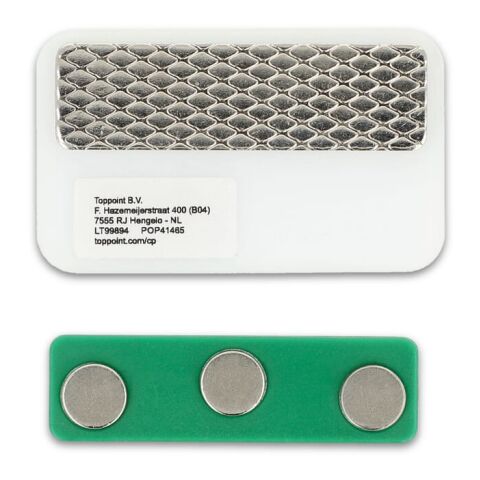 Badge aimanté 50x30mm Blanc