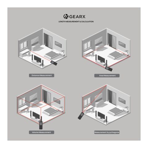 Mètre laser 30 mètres en aluminium recyclé RCS Gear X noir | sans marquage | non disponible | non disponible