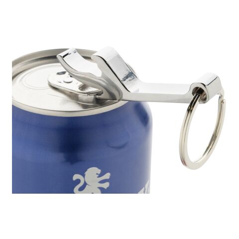 Porte-clés décapsuleur en alliage de zinc recyclé RCS argent | sans marquage | non disponible | non disponible
