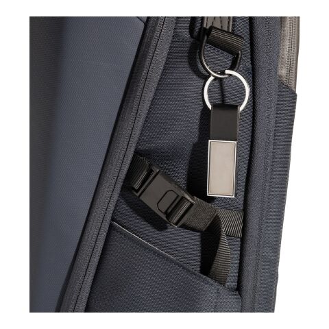 Porte-clés luxe en PU et alliage de zinc recyclé RCS noir | sans marquage | non disponible | non disponible