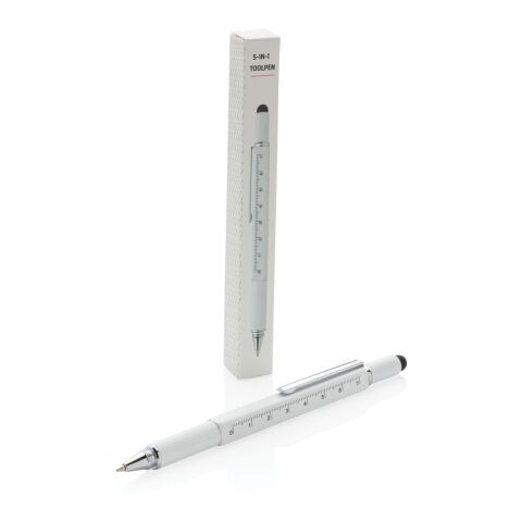 Stylo outil 5 en 1 blanc | sans marquage | non disponible | non disponible | non disponible