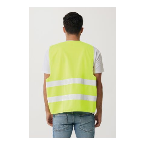 Gilet haute visibilité de signalisation en rPET GRS jaune | sans marquage | non disponible | non disponible