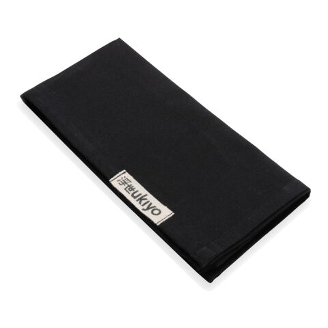 Set de 4 serviettes de table Ukiyo en rcotton 180gr Aware™ noir | sans marquage | non disponible | non disponible | non disponible