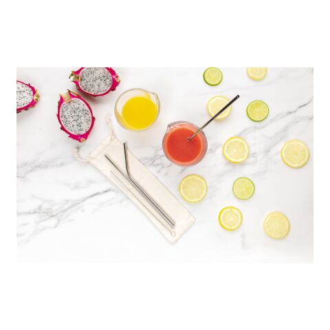 Set de pailles en acier inoxydable argent | sans marquage | non disponible | non disponible