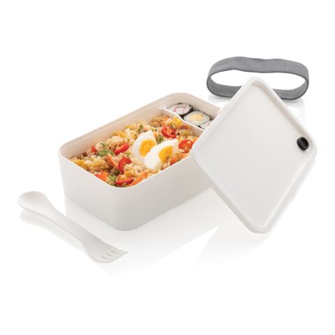 Boîte à Lunch en PP avec cuichette blanc | sans marquage | non disponible | non disponible