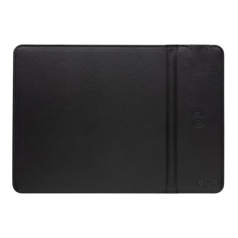 Tapis de souris en PU RCS avec chargeur 10W Swiss Peak noir | sans marquage | non disponible | non disponible