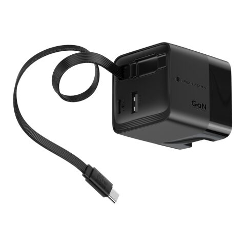 Chargeur 65W GaN avec câble Urban Vitamin Mendocino noir | sans marquage | non disponible | non disponible