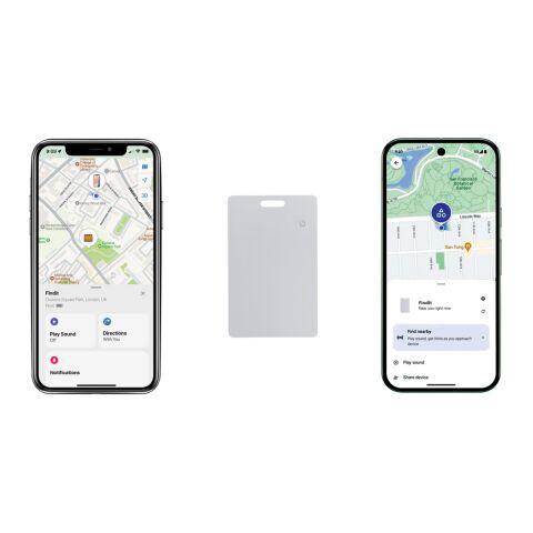 Carte de localisation en plastique RCS Findit Dual blanc | sans marquage | non disponible | non disponible