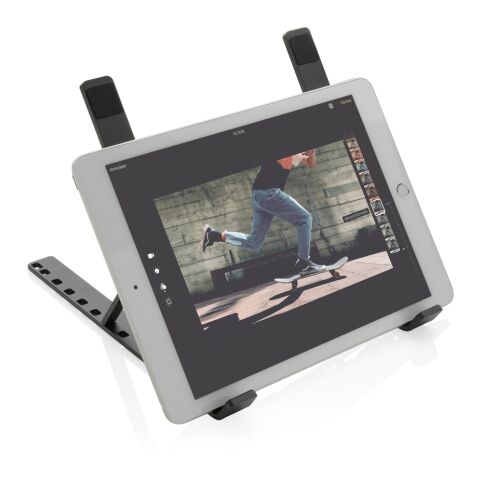 Support ordinateur/tablette en aluminium recyclé RCS Terra gris | sans marquage | non disponible | non disponible