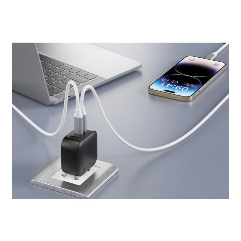 Chargeur 70W GaN en plastique RCS Urban Vitamin Santa Cruz noir | sans marquage | non disponible | non disponible