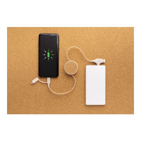 Câble rétractable 6 en 1 en liège et fibre de paille marron | sans marquage | non disponible | non disponible