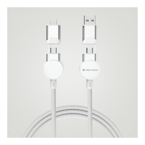 Câble Oakland 1,2 mètres 6-in-1 à charge rapide 60W blanc | sans marquage | non disponible | non disponible
