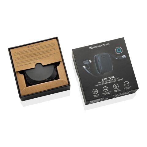 Support magnétique 100W avec câble Urban Vitamin San Jose noir | sans marquage | non disponible | non disponible