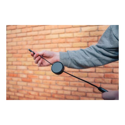 Câble rétractable 6 en 1 en aluminium recyclé Terra RCS gris | sans marquage | non disponible | non disponible