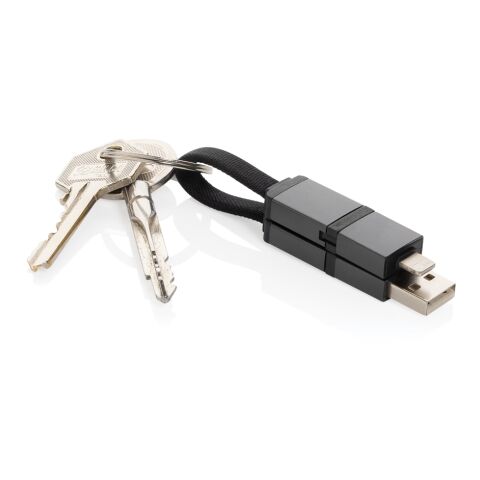 Câble de charge rapide 4 en 1 60W en aluminium recyclé Terra gris | sans marquage | non disponible | non disponible