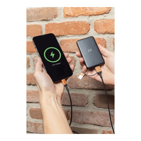 Câble 120 cm 6-en-1 en plastique recyclé RCS Ohio noir | sans marquage | non disponible | non disponible