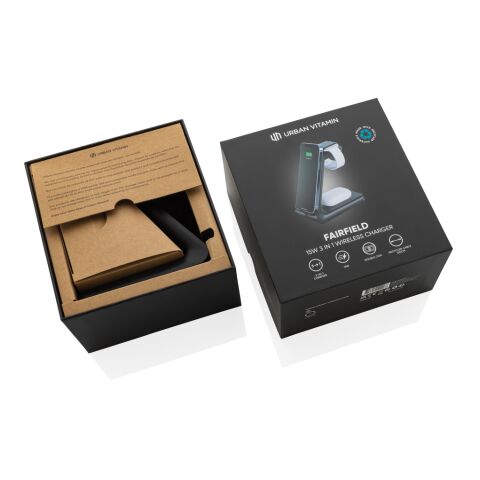 Station de charge en plastique recyclé RCS Urban V Fairfield noir | sans marquage | non disponible | non disponible