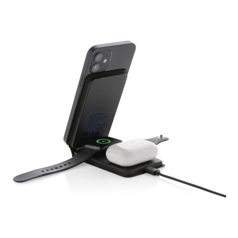 Chargeur magnétique 15W en PU recyclé RCS Swiss Peak noir | sans marquage | non disponible | non disponible