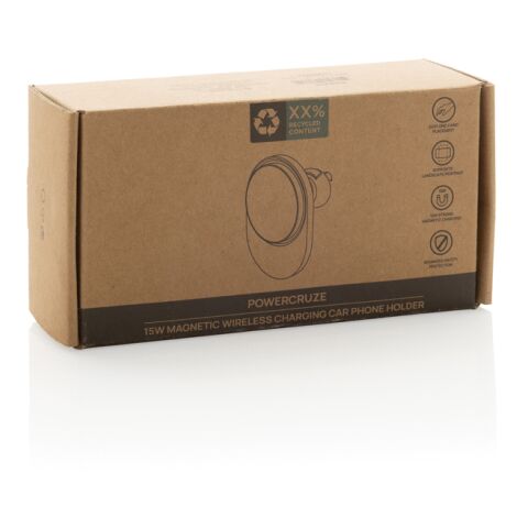 Support magnetique à voiture 15W en plastique RCS PowerCruze noir | sans marquage | non disponible | non disponible