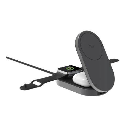Chargeur 25W sans fil et pliable 3-en-1 Quantum gris-noir | sans marquage | non disponible | non disponible