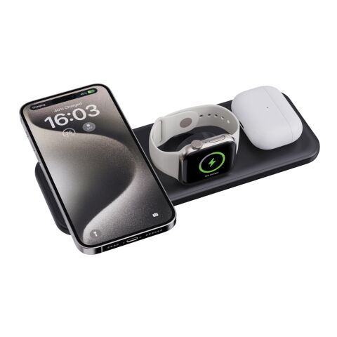 Chargeur 3 en 1 magnétique 15W Urban Vitamin Torrance noir | sans marquage | non disponible | non disponible