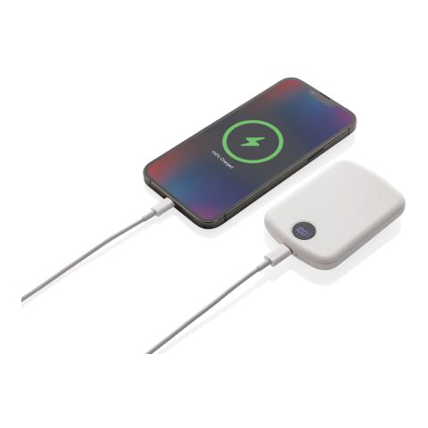 Powerbank magnétique 5000mAh en plastique RCS MagBoost blanc | sans marquage | non disponible | non disponible