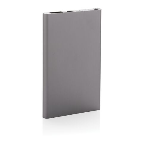 Powerbank 4000mAh en plastique recyclé/aluminium RCS gris | sans marquage | non disponible | non disponible