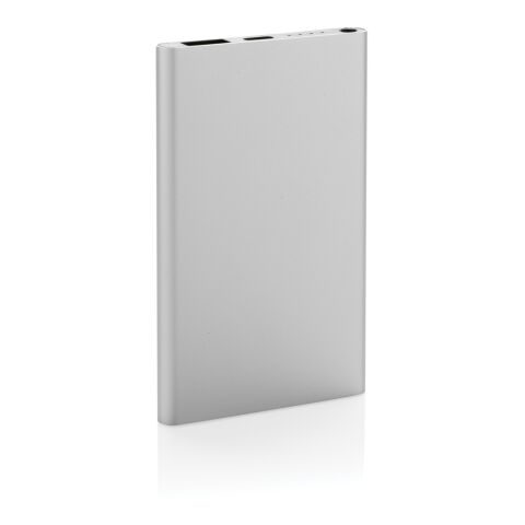 Powerbank 4000mAh en plastique recyclé/aluminium RCS argent | sans marquage | non disponible | non disponible