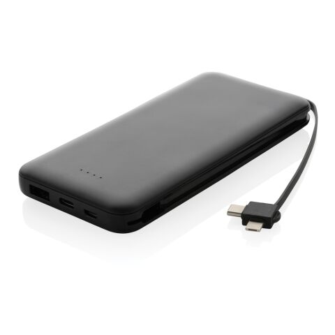 Powerbank 10.000 mAh en plastique RCS Lockhart noir | sans marquage | non disponible | non disponible