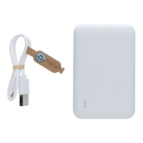 Powerbank 5000 mAh en plastique recyclé RCS blanc | sans marquage | non disponible | non disponible