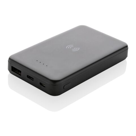 Powerbank 5000mAh avec induction 5W en plastique recyclé RCS noir | sans marquage | non disponible | non disponible
