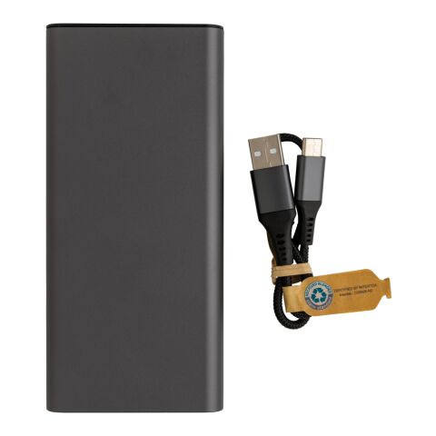 Powerbank 20.000 mAh et 20W en aluminium recyclé RCS Terra gris | sans marquage | non disponible | non disponible