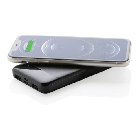 Powerbank avec induction en plastique recyclé RCS noir | sans marquage | non disponible | non disponible