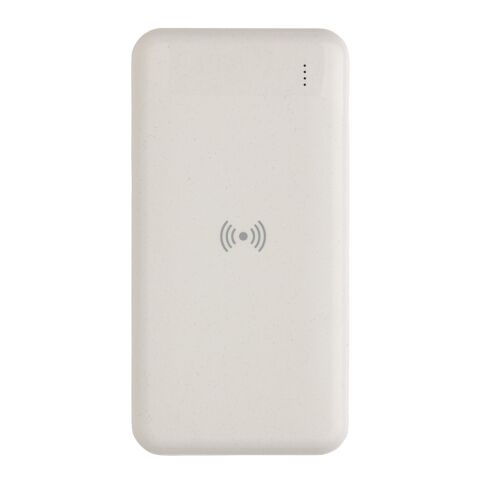Powerbank avec induction en plastique recyclé RCS blanc | sans marquage | non disponible | non disponible