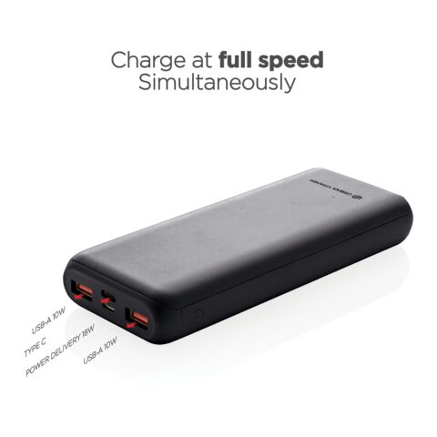 Powerbank 20.000 mAh 18W Pd Urban Vitamin Pasadena noir | sans marquage | non disponible | non disponible
