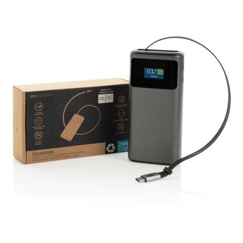 Powerbank 10.000mAh avec écran et PD45W Quantum RCS gris-noir | sans marquage | non disponible | non disponible