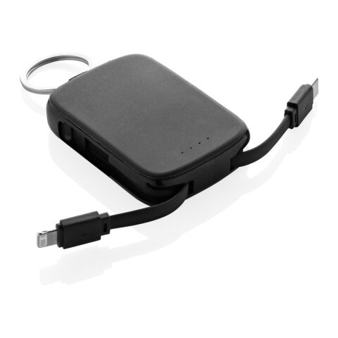 Porte-clés powerbank 2000mAh et câbles intégrés Nexo RCS noir | sans marquage | non disponible | non disponible