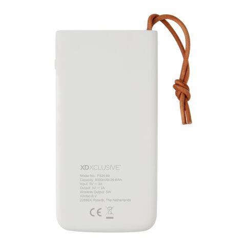 Batterie de secours Aria 8000 mAh et induction 5W blanc | sans marquage | non disponible | non disponible | non disponible