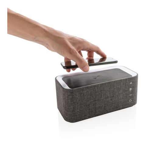 Enceinte avec chargeur à induction Vogue gris-noir | sans marquage | non disponible | non disponible