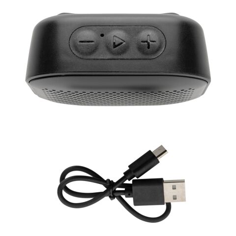 Enceinte 3W en plastique recyclé RCS Soundbox noir | sans marquage | non disponible | non disponible