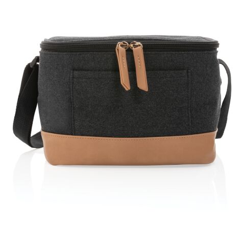 Sac iso six canettes Impact AWARE™ en toile 16oz recyclé noir | sans marquage | non disponible | non disponible