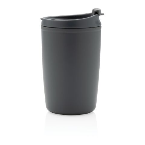 Mug en PP recyclé GRS avec couvercle à bascule antracite | sans marquage | non disponible | non disponible