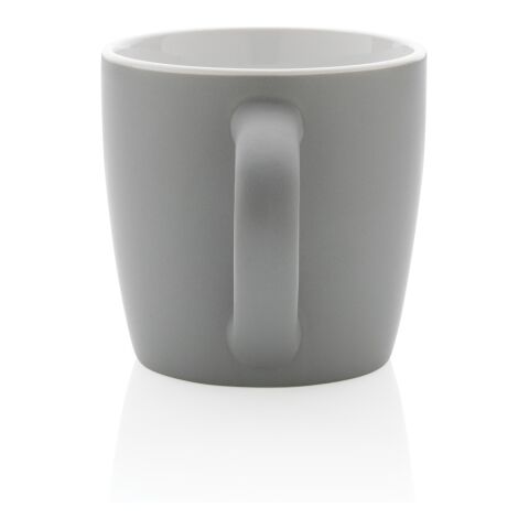Mug en céramique avec intérieur coloré gris-blanc | sans marquage | non disponible | non disponible