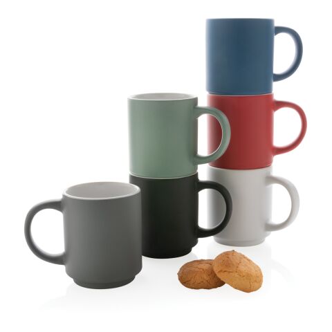 Mug en céramique empilable noir | sans marquage | non disponible | non disponible