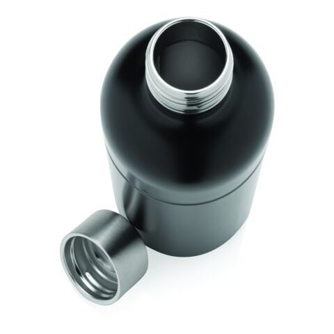 Bouteille pour boisson gazeuse en acier recyclé RCS noir | sans marquage | non disponible | non disponible